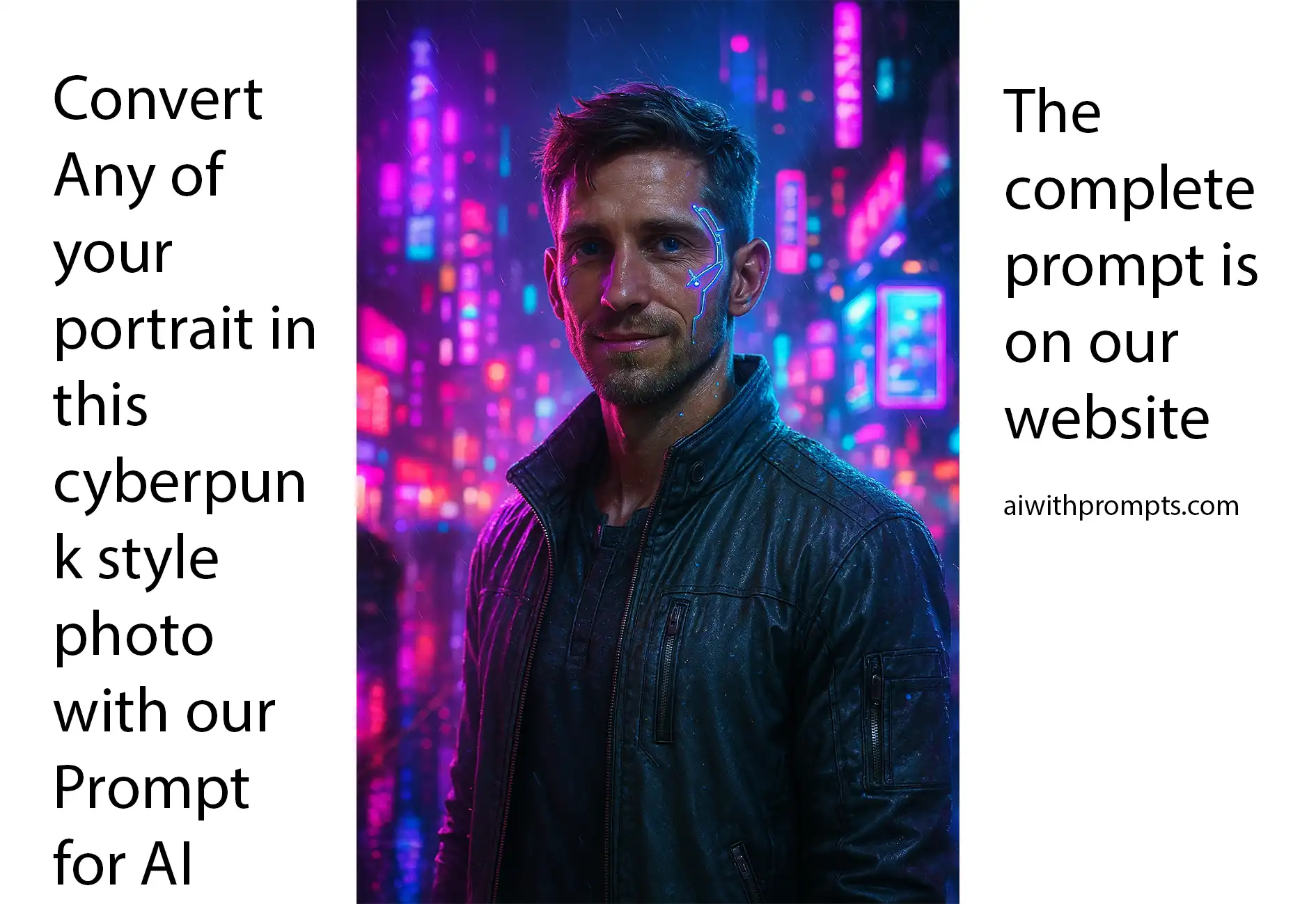 Edit image with AI prompt | convert your Portrait into Cyberpunk-style